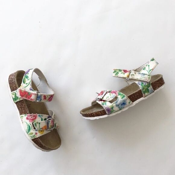 Giulia Palai floral sparkles sandals EUC size 8-9 - Picture 1 of 7